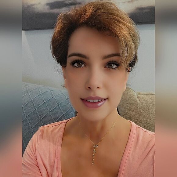 #Touchstone Crystal Golden Splash Pad Pendant Necklace 15" to 18" Discontinued - Picture 2 of 6